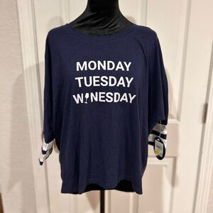 Casey Key Navy Blue Graphic Tee Size Large